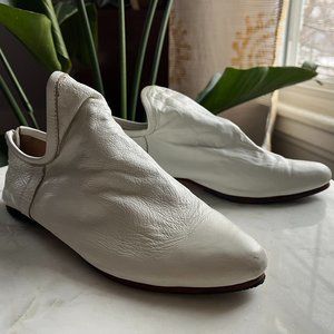 White handmade leather shoes womens 7 - 7.5